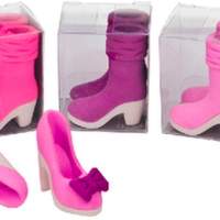 Eraser boots/high heels, 6-assorted, 6 pairs