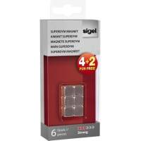 Sigel Magnet SuperDym C5 GL192 Cube 10x10x10mm silver 6 pieces/pack.