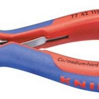 Electronic side cutters L.115mm pointed mini head KNIPEX with 2comp. sleeves