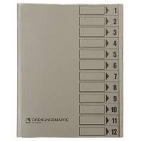 Bene folder 083800GR DIN A4 12 compartments PVC grey