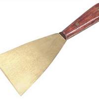 Brass spatula B.80mm double riveted continuous blade