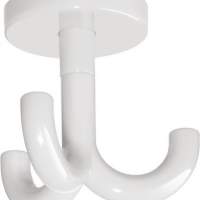 Triple hook 477.90.050 99 PA D. 50mm pure white rotatable for ceiling mounting