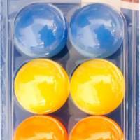 New Sports TT balls 6 pieces, colorful, on card