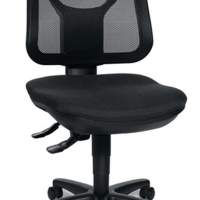 Bürodrehstuhl Sitzhöhe 430-510mm schwarz mit Lendenwirbelstütze ohne Armlehnen