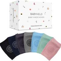 BABYHELD© Premium Knieschoner-Baby - Verbessertes Konzept 2020 I Baby-Krabbel-Knieschoner - wie neu