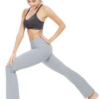 Women's bootcut yoga pants light gray